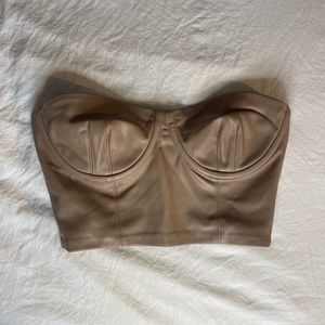 Faux Leather Crop Top